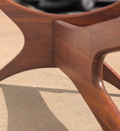 Mid Century Modern Adrian Pearsall Inspired Glass top Coffee Table