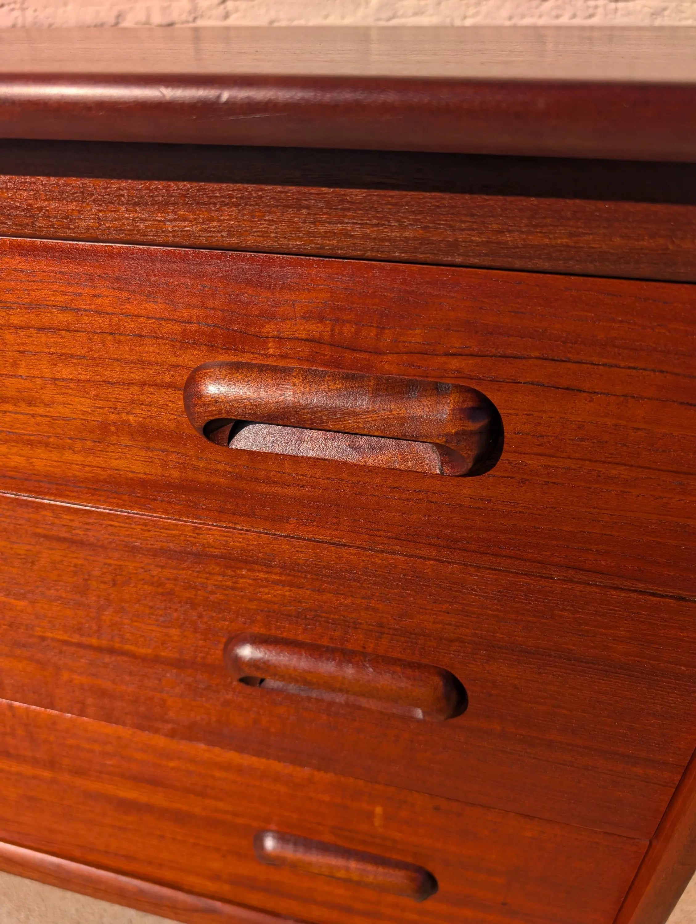 Mid Century English Modern Teak Dresser by Younger