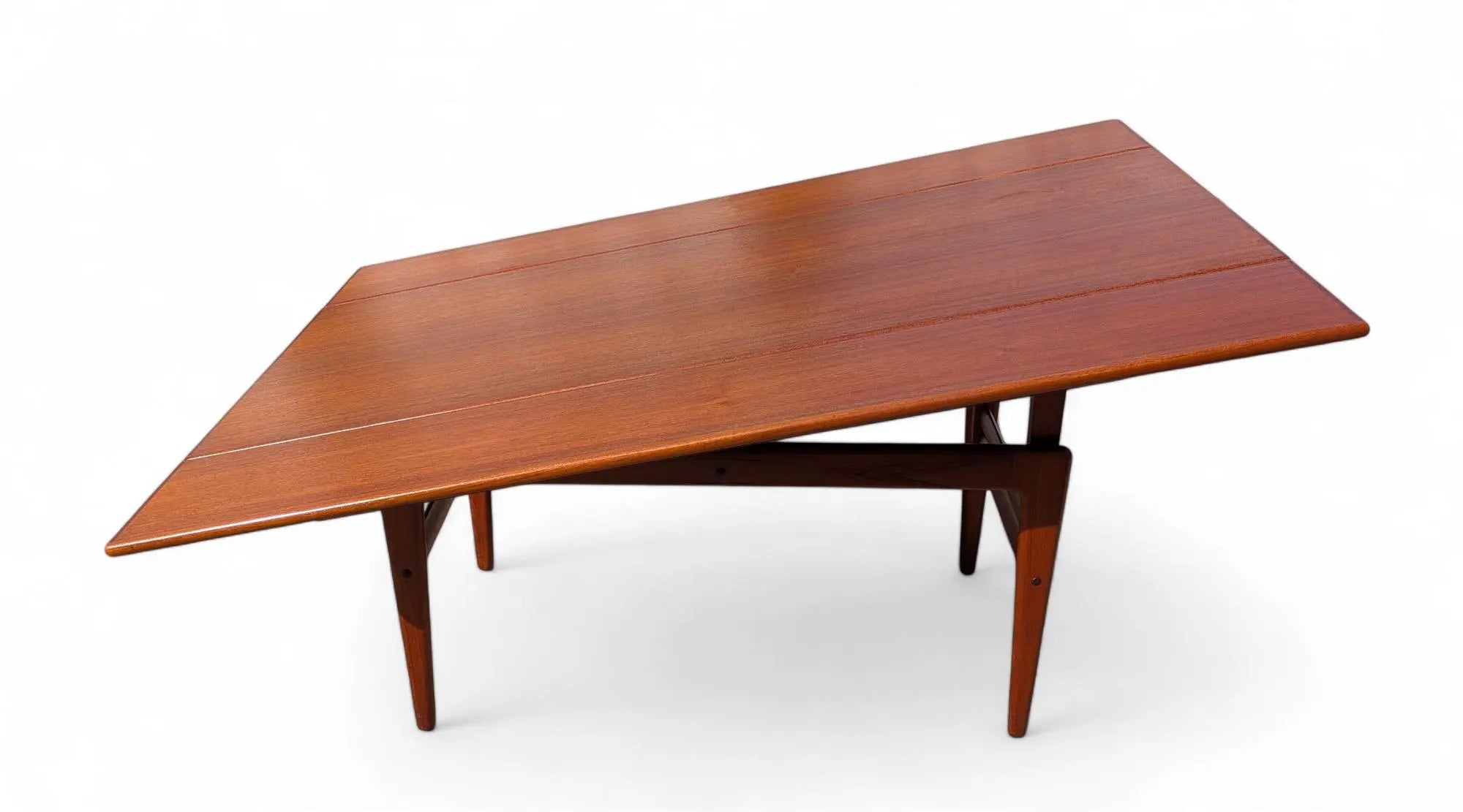 Mid Century Danish Modern Teak Elevator Coffee Table