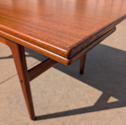 Mid Century Danish Modern Teak Elevator Coffee Table