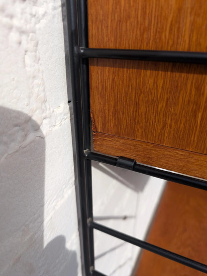 Mid Century English Modern Three Bay Wall Unit