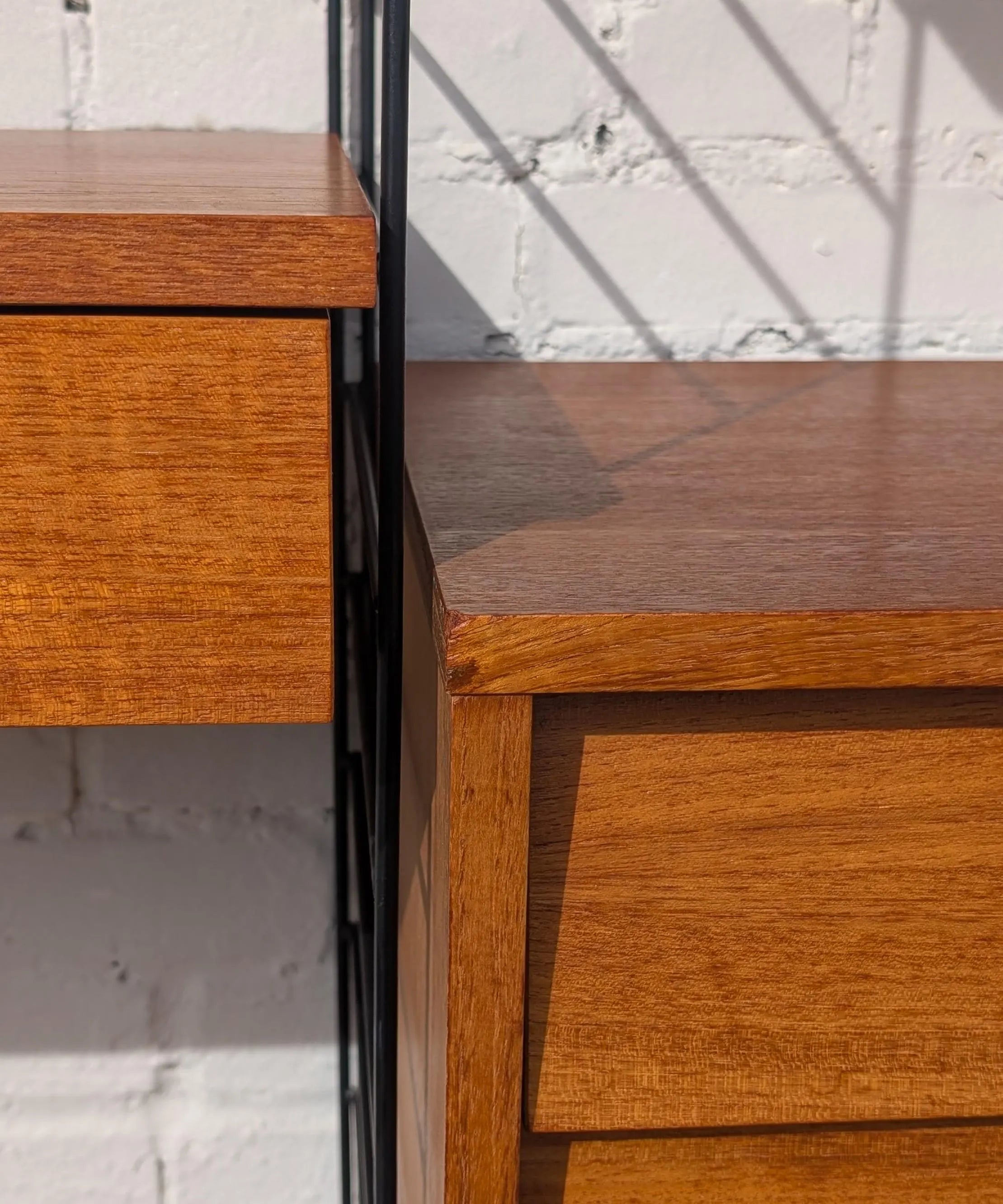 Mid Century English Modern Three Bay Wall Unit