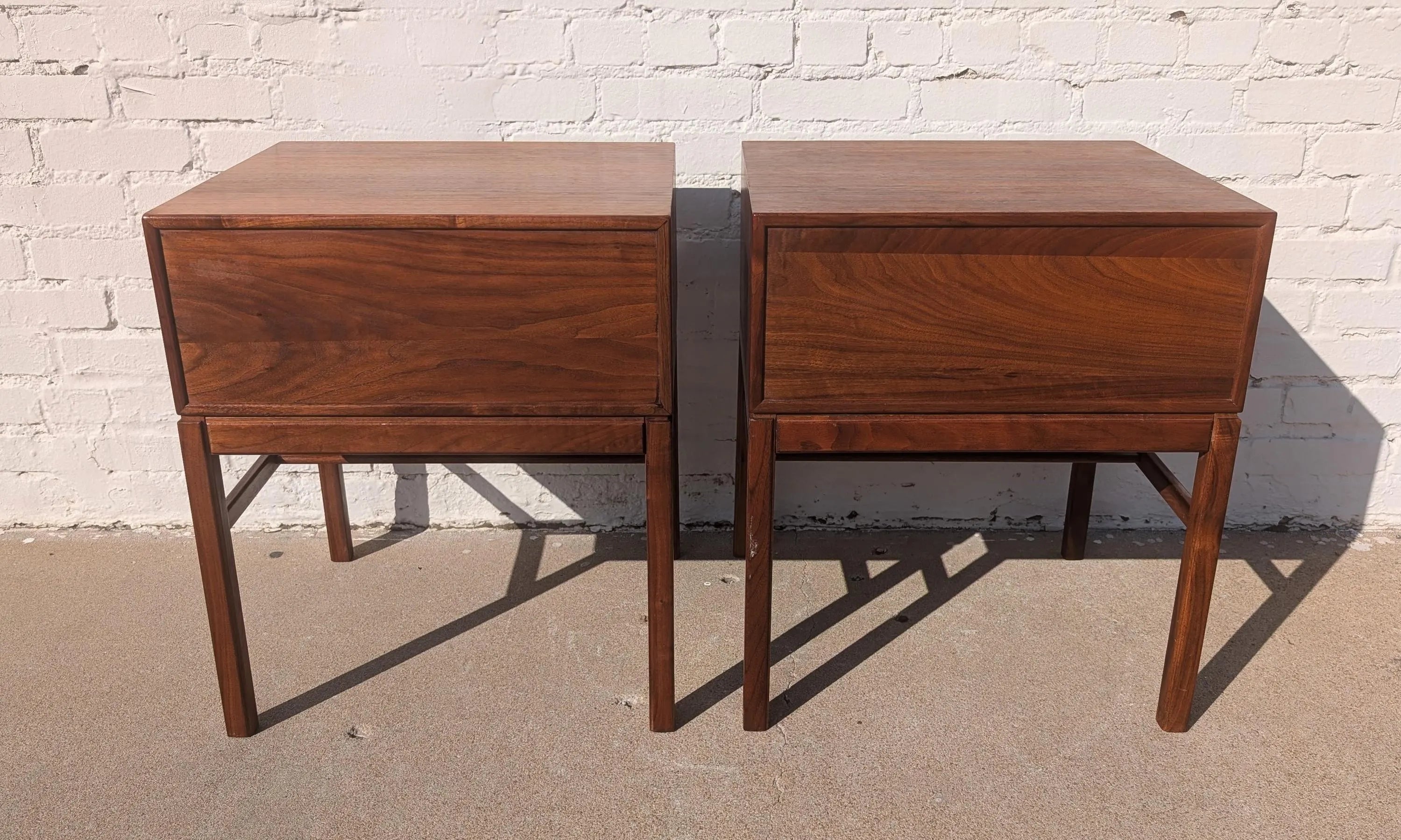 Mid Century Danish Modern Engstrom and Myrstrand Teak Nightstands