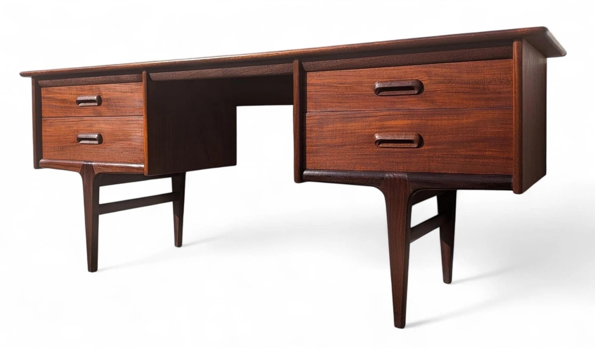 Mid Century English Modern Teak Vanity by Younger Co.