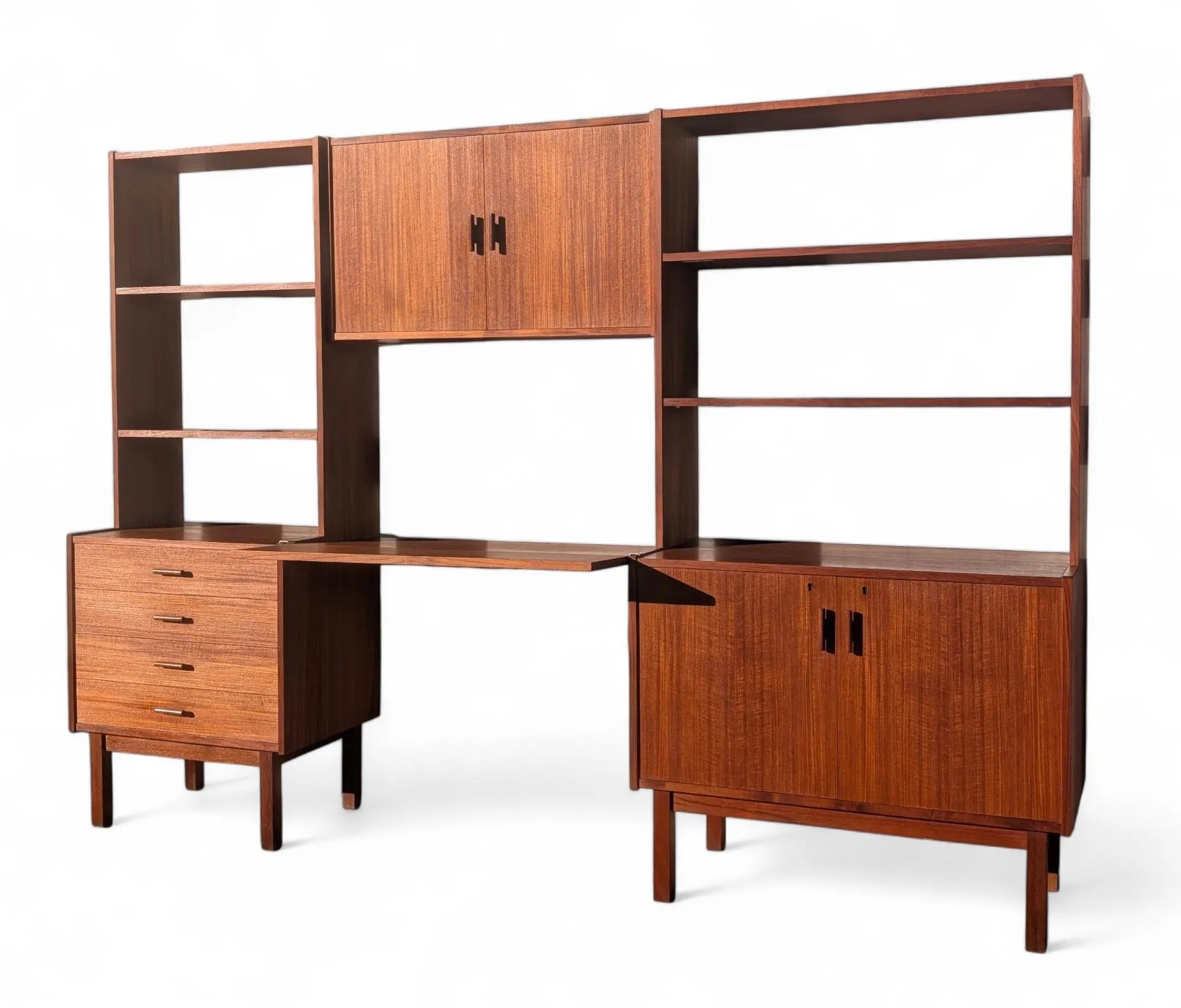 Mid Century Danish Modern Teak Wall Unit
