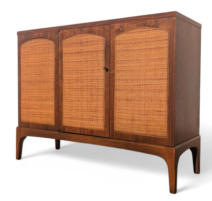Mid Century Modern Lane Rhythm Cane Front Cabinet