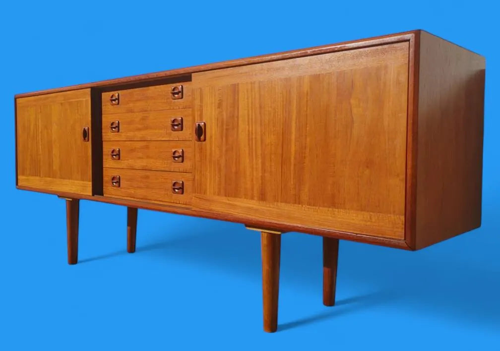 Mid Century Danish Modern Teak Credenza