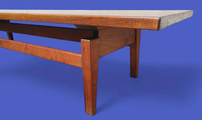 Mid Century Modern Jens Risom Walnut Coffee Table