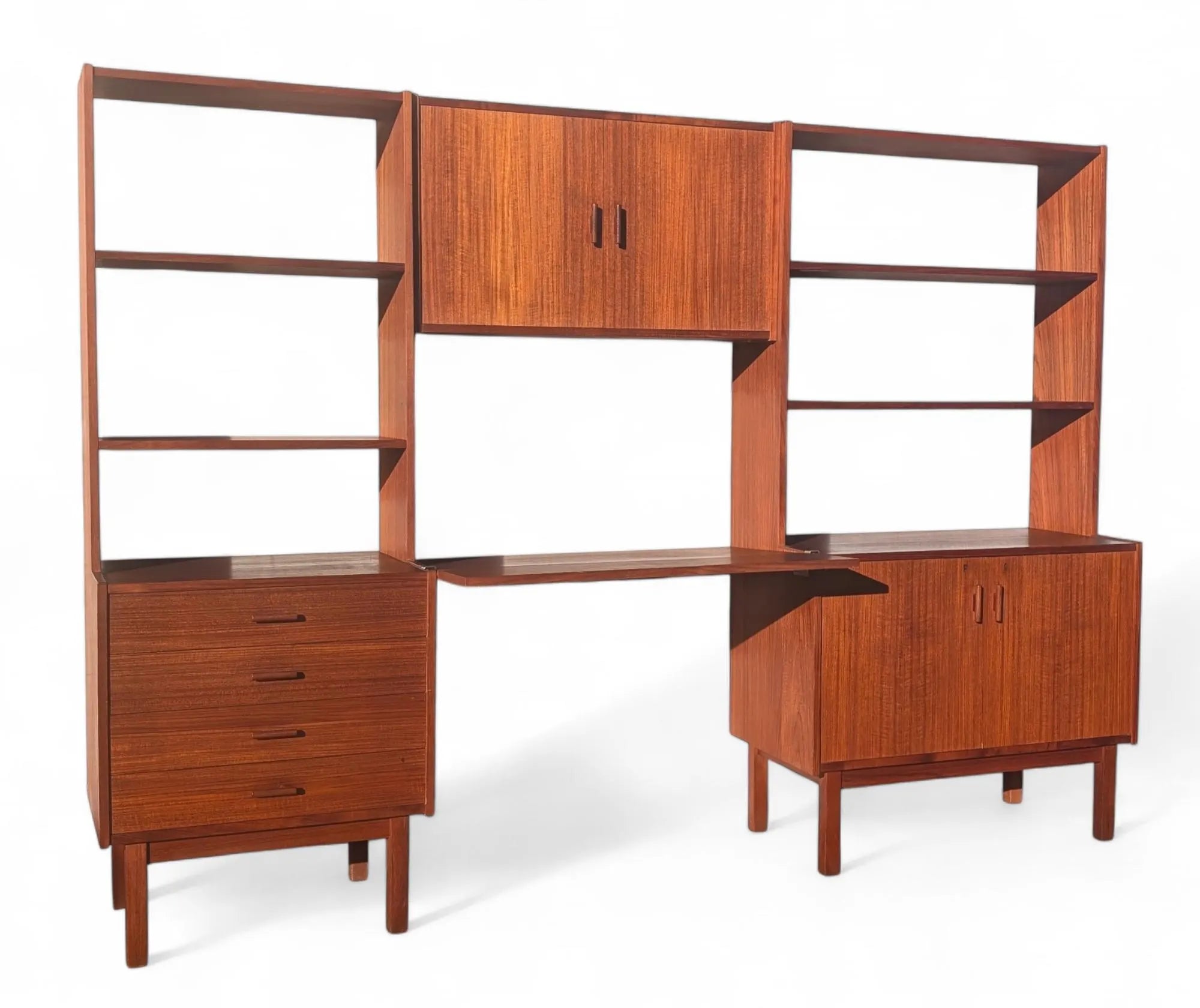 Mid Century Danish Modern Teak Wall Unit