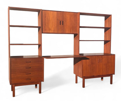 Mid Century Danish Modern Teak Wall Unit
