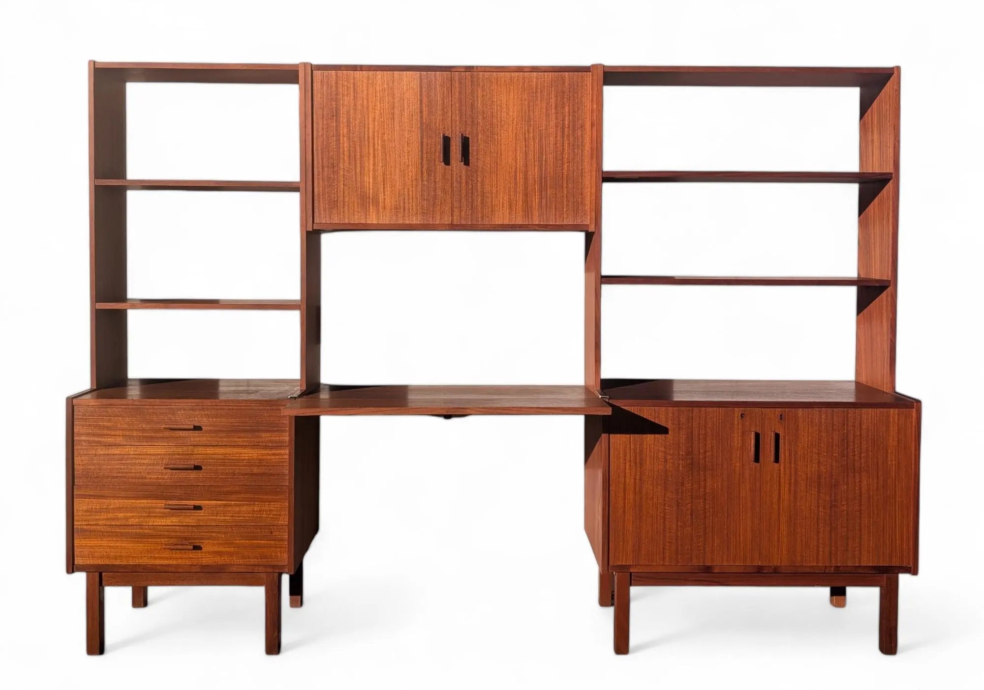 Mid Century Danish Modern Teak Wall Unit