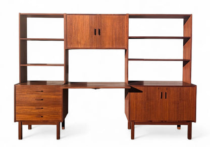 Mid Century Danish Modern Teak Wall Unit