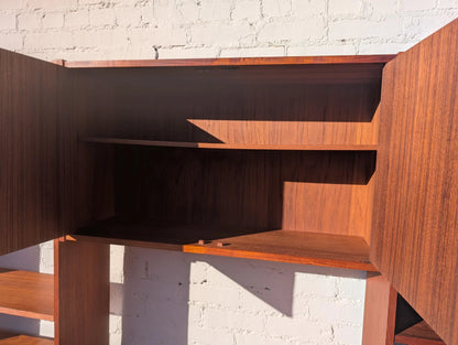 Mid Century Danish Modern Teak Wall Unit