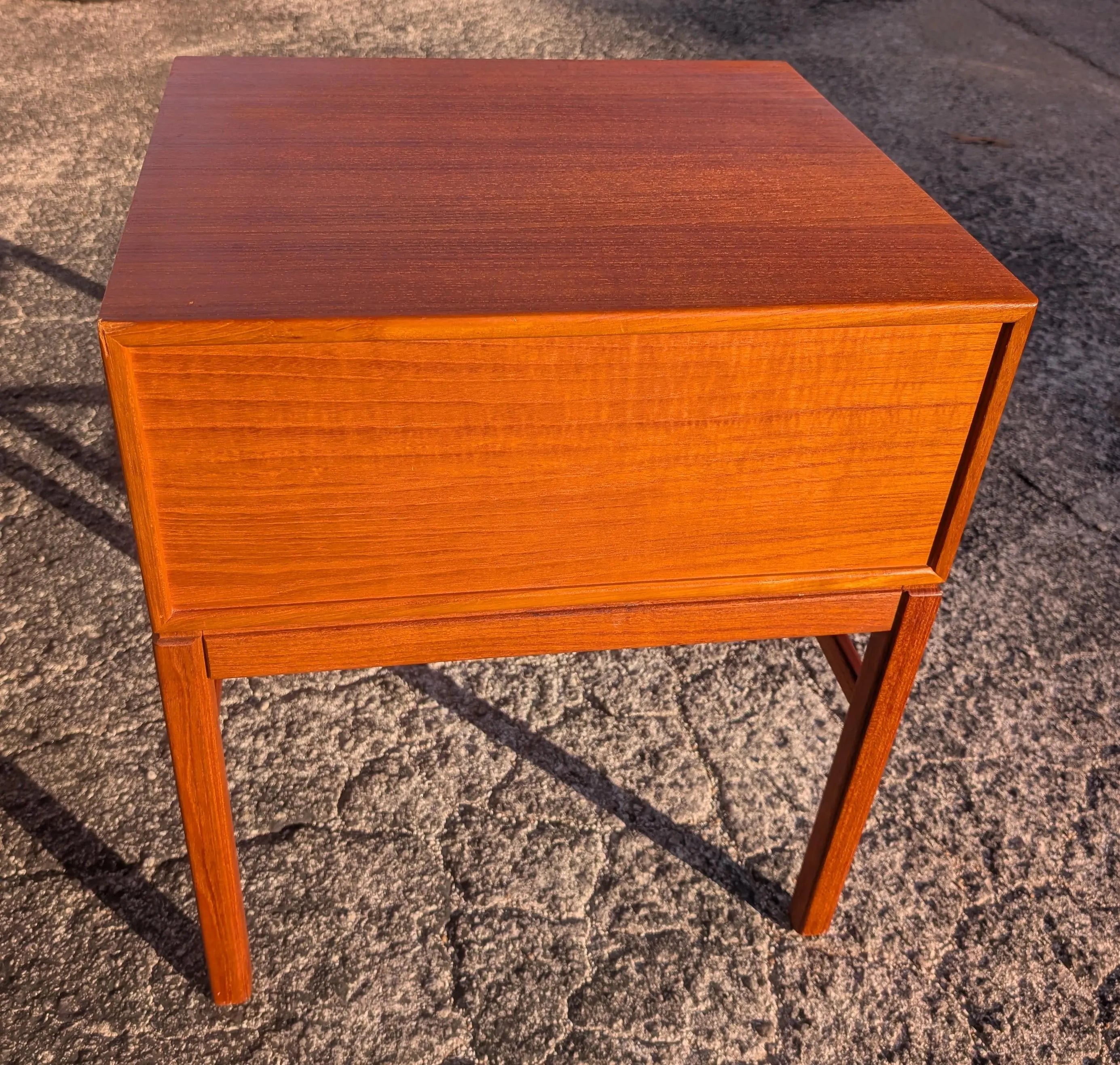 Mid Century Danish Modern Teak Nightstands by Engstrom and Myrstrand