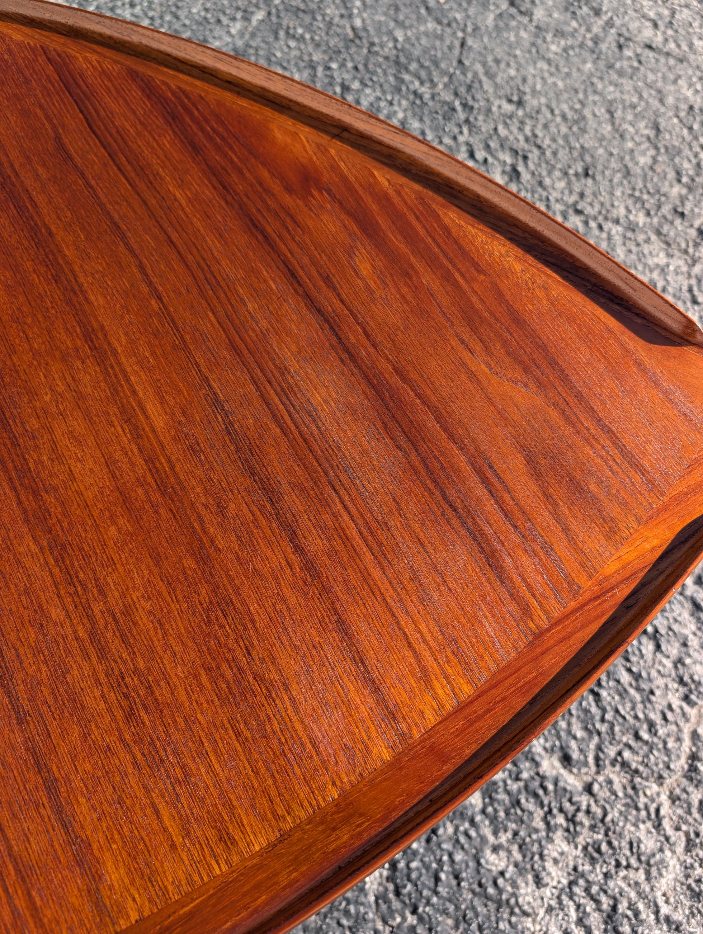 Mid Century Danish Modern Teak Side Table by Poul Jensen