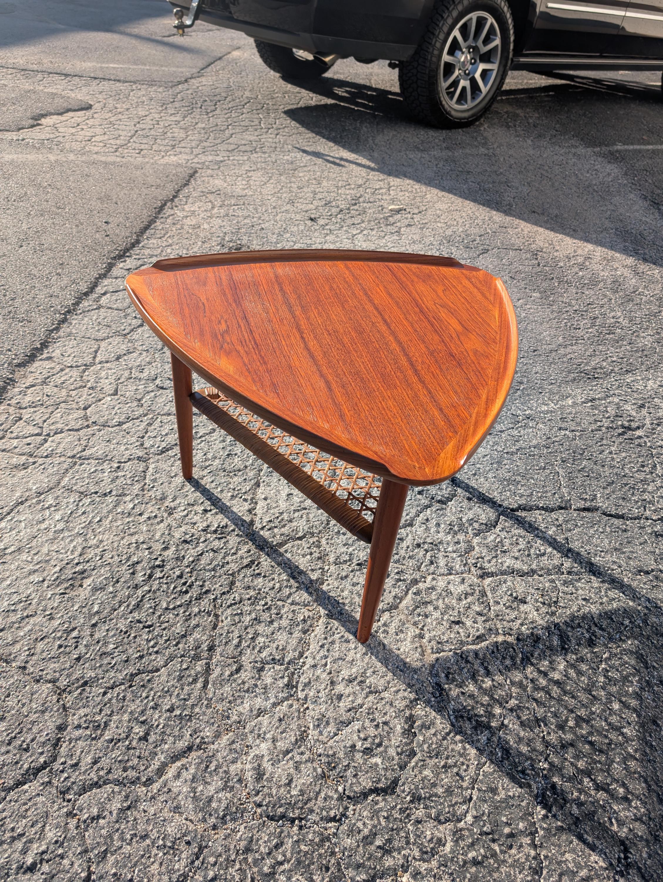 Mid Century Danish Modern Teak Side Table by Poul Jensen