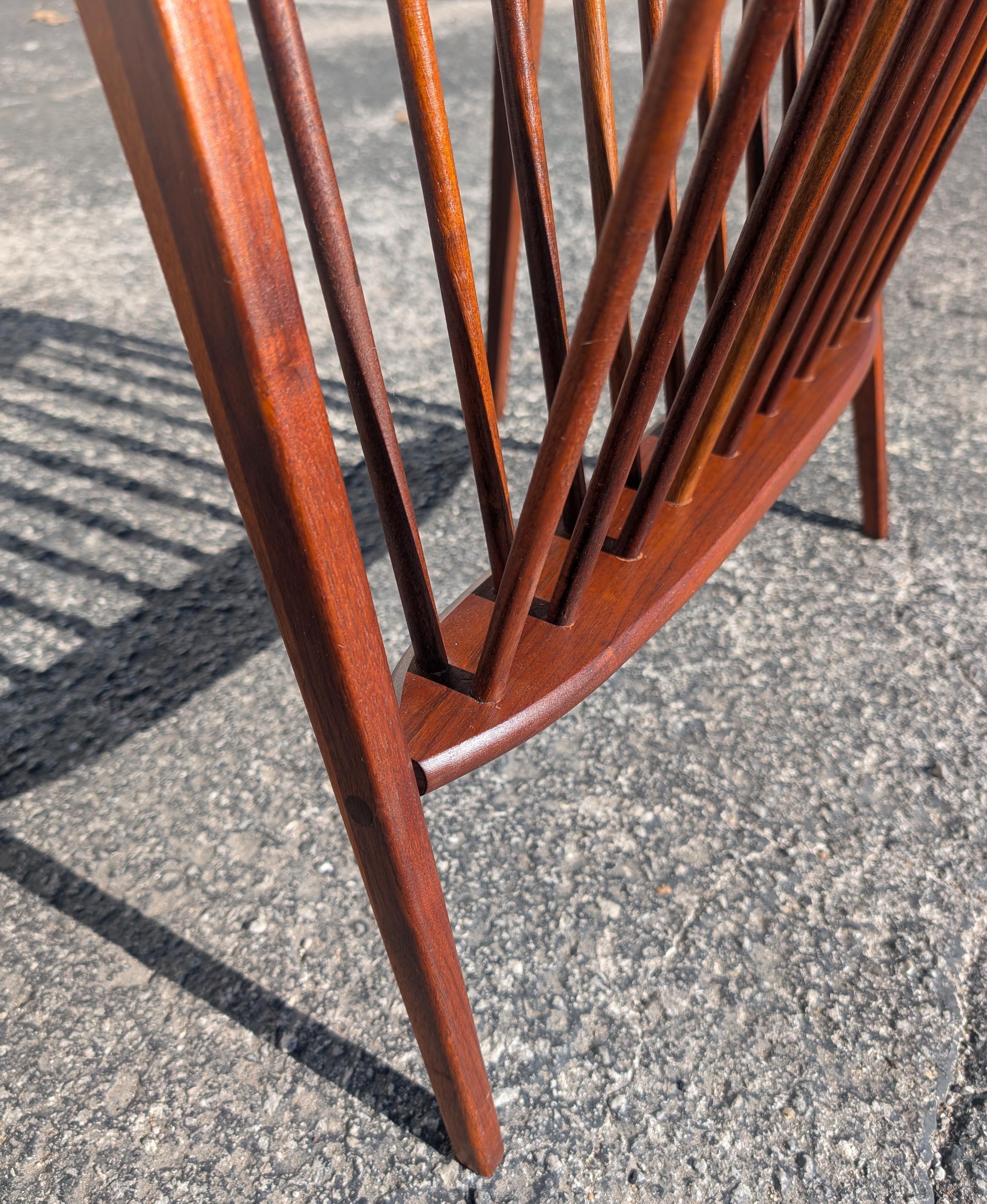 Mid Century Modern Arthur Umanoff Solid Walnut Magazine Rack