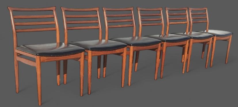 Mid Century Danish Modern Erling Torvits Dining Chairs