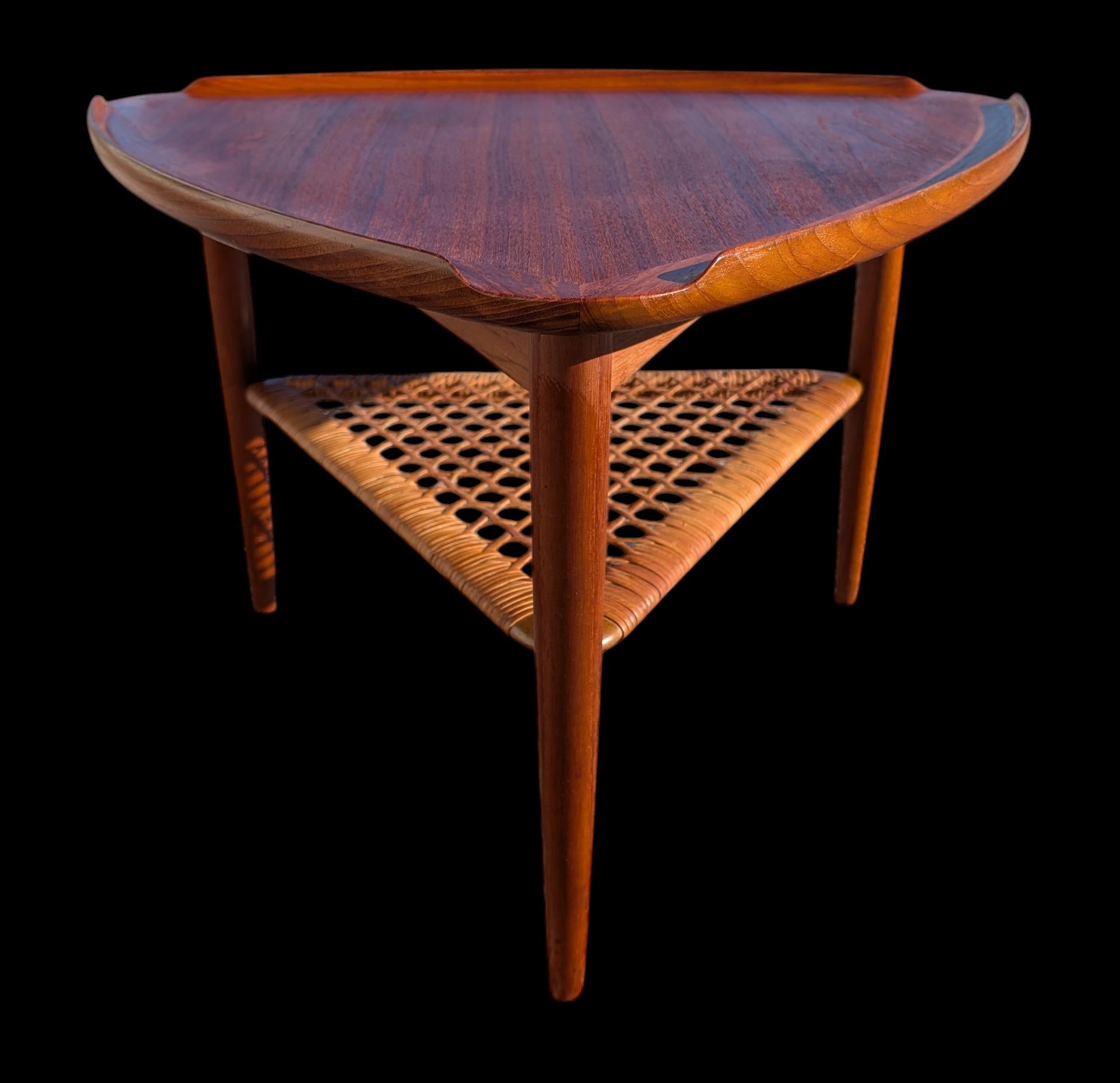Mid Century Danish Modern Teak Side Table by Poul Jensen