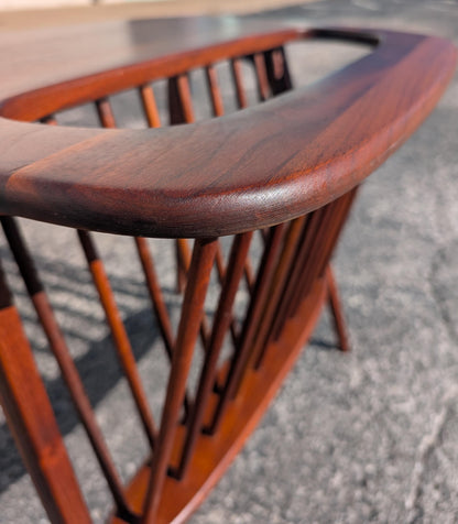 Mid Century Modern Arthur Umanoff Solid Walnut Magazine Rack
