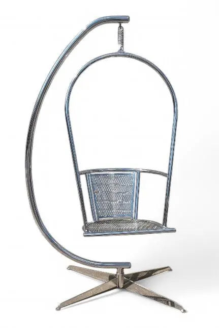 Post Modern Chrome Suspension Basket Chair