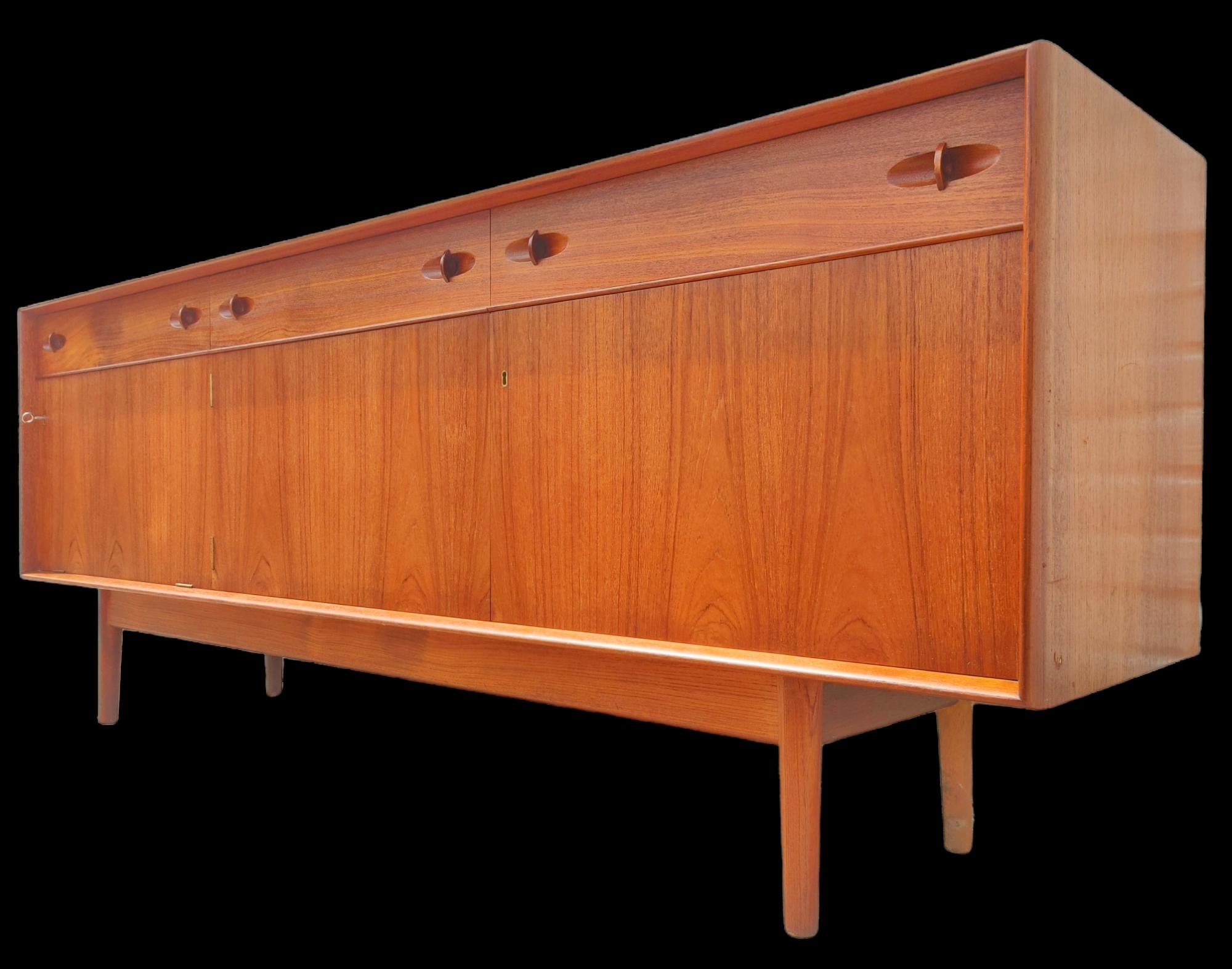 Mid Century Modern English Modern Teak Sideboard