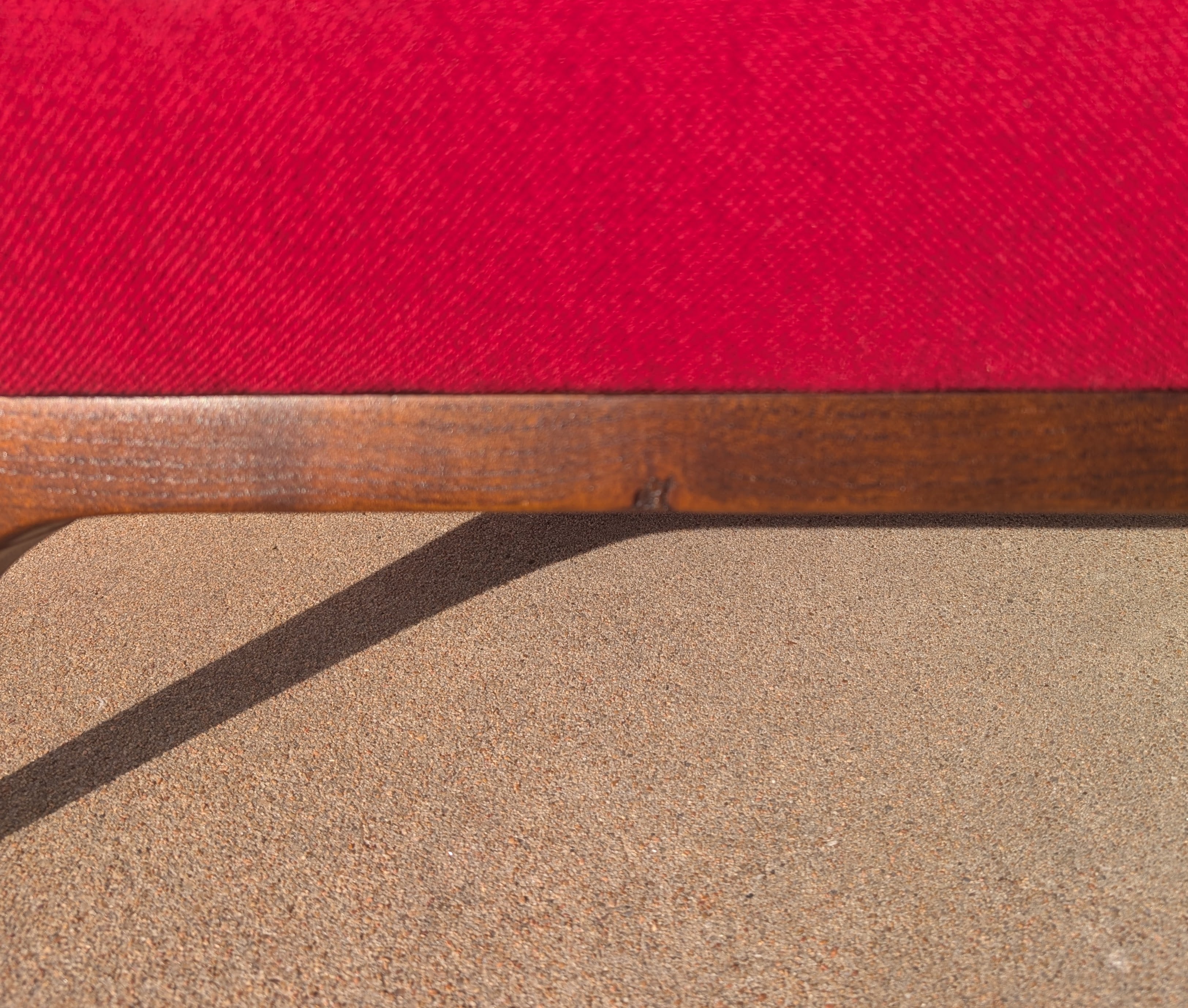 Mid Century Modern Red Lowback Chair