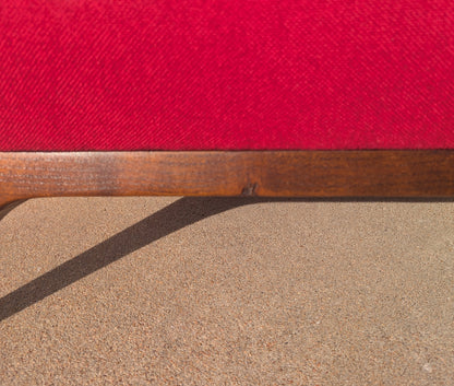 Mid Century Modern Red Lowback Chair