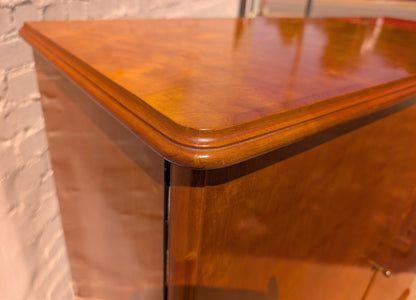 Scandinavian Art Deco Birch and Oak Cabinet