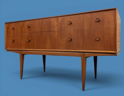 Mid Century English Modern Teak Dresser