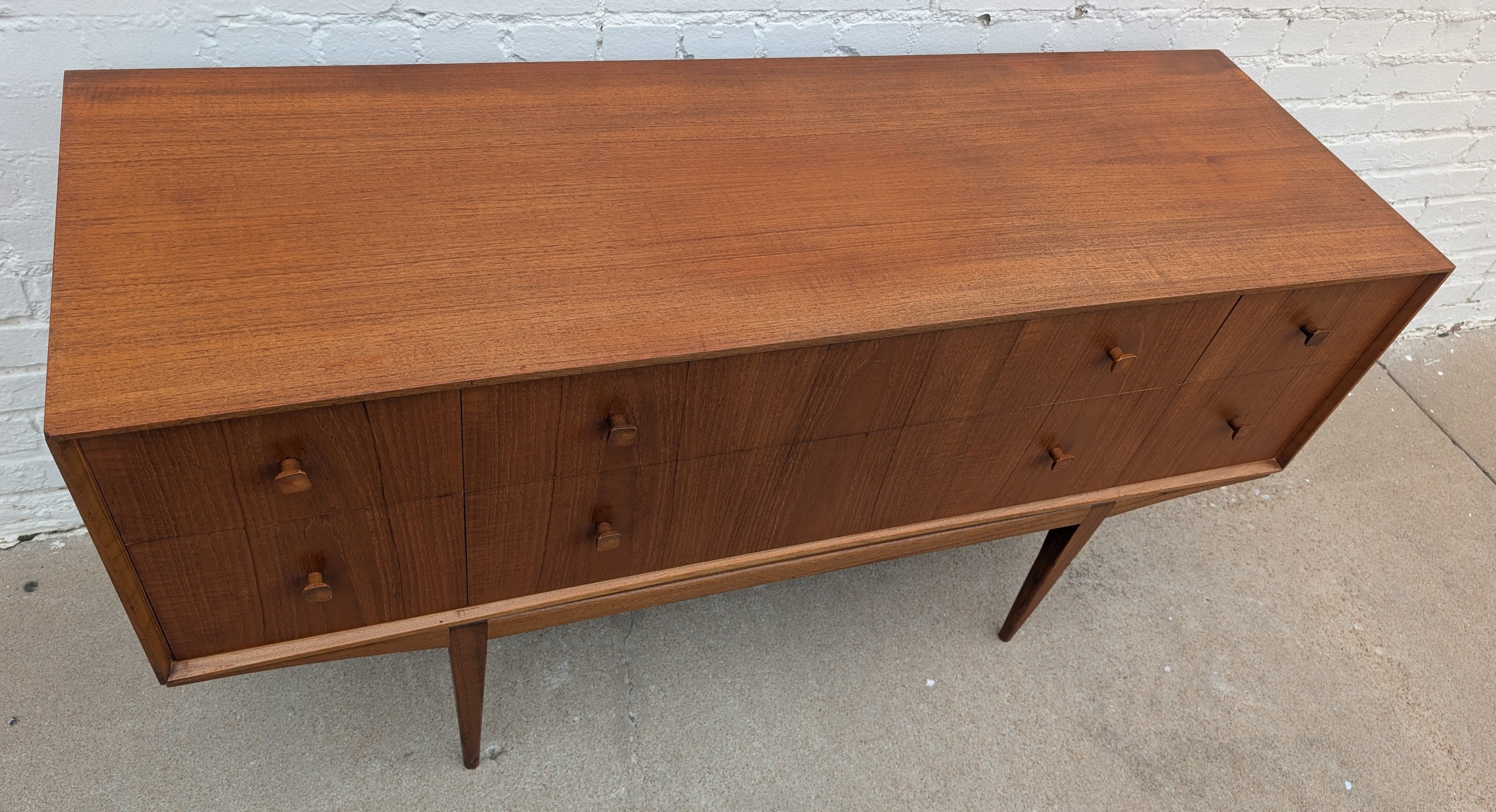 Mid Century English Modern Teak Dresser