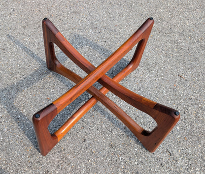 Mid Century Modern Adrian Pearsall Walnut and Glass Ribbon Coffee Table